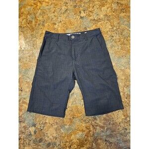 Men’s 30W 23L BKE Hybrid Standard Fit Black‎ Flat Front Casual Bermuda Shorts